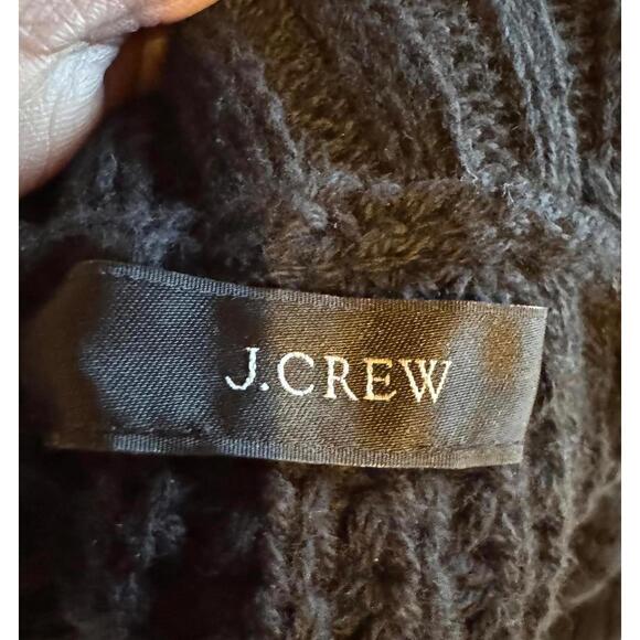 J. Crew Turtleneck Cotton Poncho Sweater M/L - Picture 5 of 11